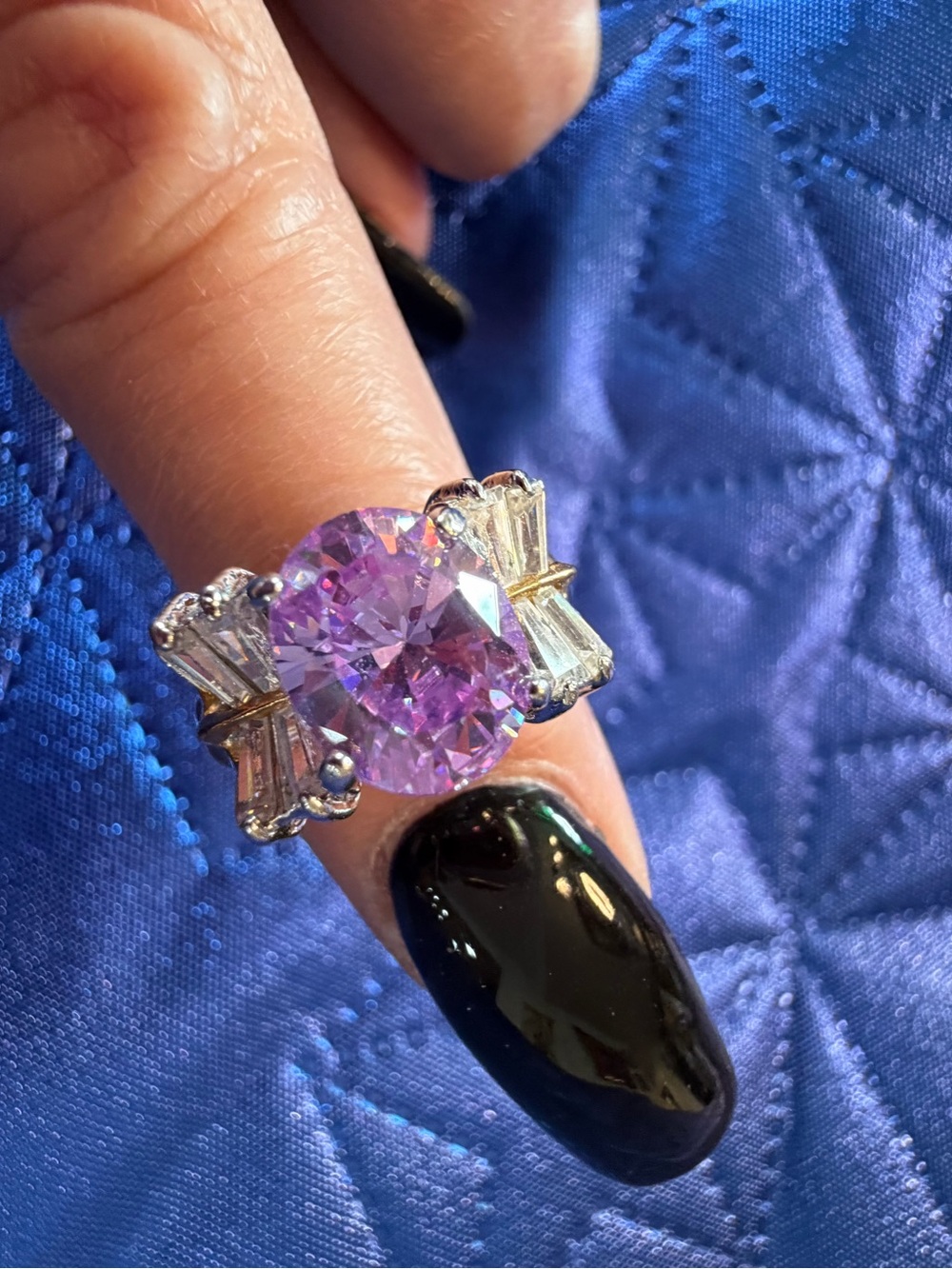 Park Lane Lavender Oval Statement Ring – Size 7